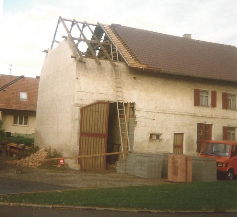Umbauarbeiten am Nachbargebäude 1983